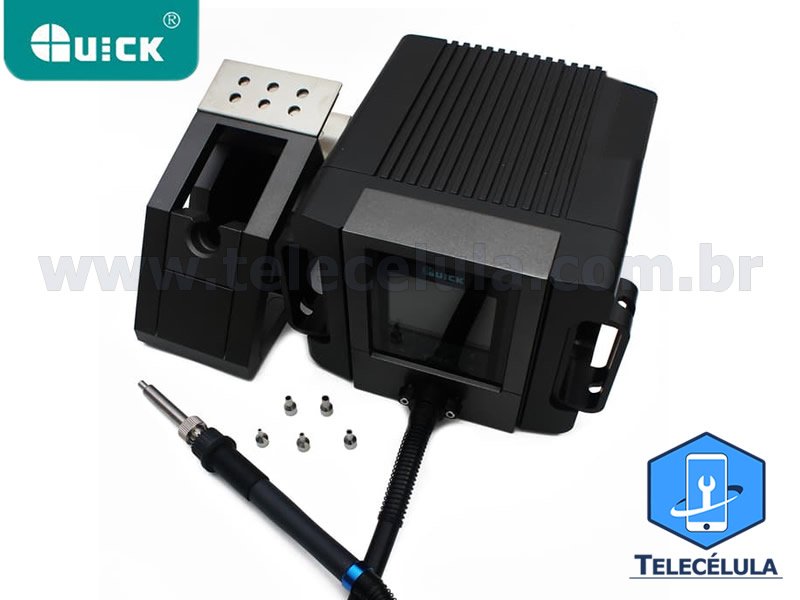 Sem Imagem - ESTA��O SOLDA AR QUENTE AJUST�VEL DIGITAL QUICK TR1100 PROFISSIONAL 3 CANAIS PROGRAM�VEIS ESD - 220V