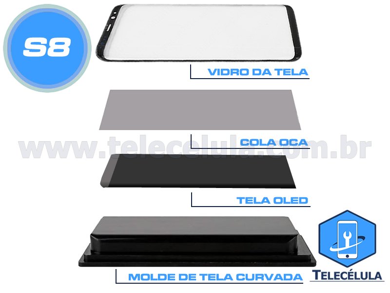 Sem Imagem - MOLDE SILICONE PARA MONTAGEM MDULO OCTA DISPLAY SAMSUNG S8