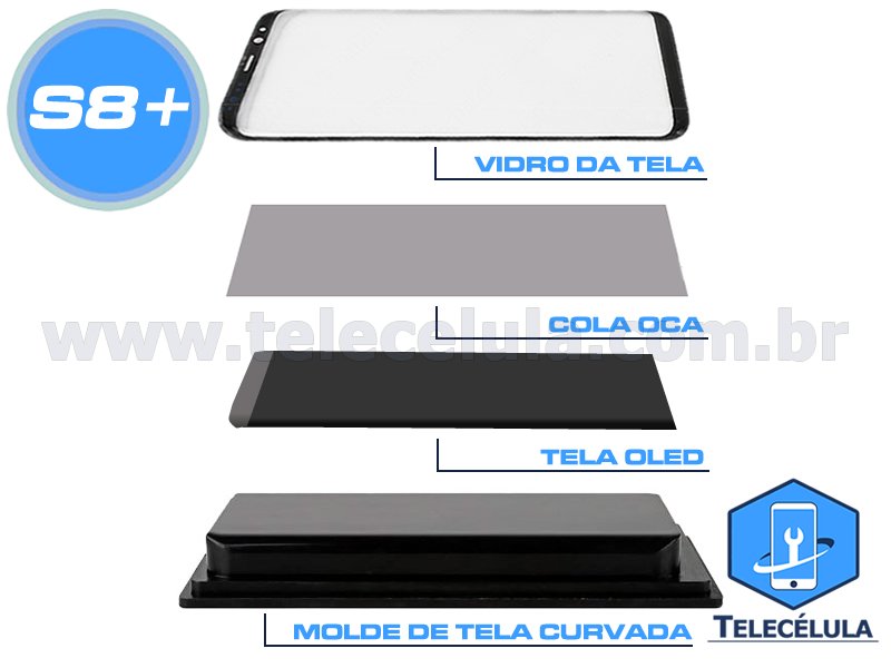 Sem Imagem - MOLDE SILICONE PARA MONTAGEM MDULO OCTA DISPLAY SAMSUNG S8+ PLUS