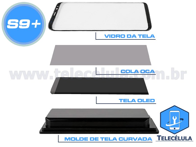 Sem Imagem - MOLDE SILICONE PARA MONTAGEM MDULO OCTA DISPLAY SAMSUNG S9+ PLUS