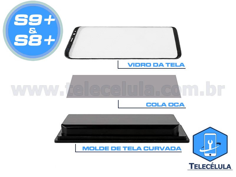 Sem Imagem - MOLDE SILICONE PARA MONTAGEM LENTE, VISOR ( GLASS) DO SAMSUNG S8+, S8 PLUS, S9+, S9 PLUS