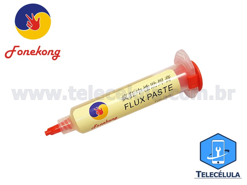 Sem Imagem - FLUXO DE SOLDA PASTOSO FONEKONG 223, COM 10CC PARA MICRO SOLDA SMD, BGA