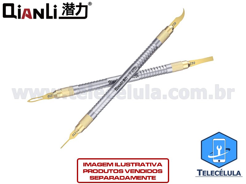 Sem Imagem - KIT DE LMINAS QIANLI 011 PARA RETRABALHO COM CPU- BGA REMOVER RESINA (16 EM 1)