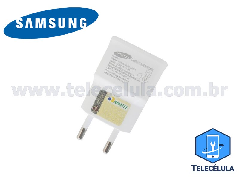 Sem Imagem - CARREGADOR ORIGINAL SAMSUNG EP-TA12BWB USB COMPATVEL GALAXY E TAB SADA 5 VDC X 2A BIVOLT SEM CABO