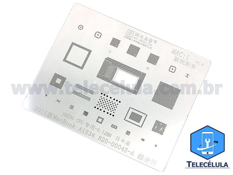 Sem Imagem - STENCIL WI-FI/POWER/CPU/RAM/NAND BGA BGA PARA MACBOOK 2015 A1534 820-00245-A