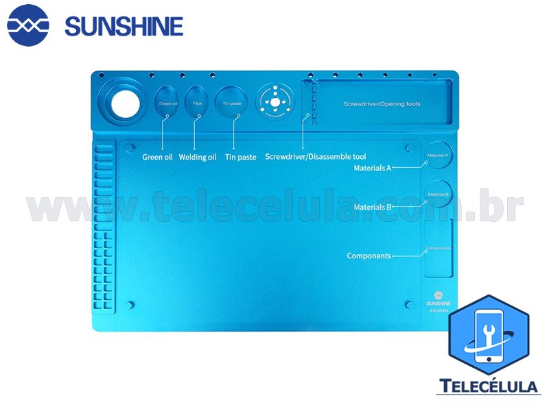 Sem Imagem - BASE DE TRABALHO PARA MICROSCPIO EM ALUMNIO AZUL SUNSHINE SS-004N PROFISSIONAL