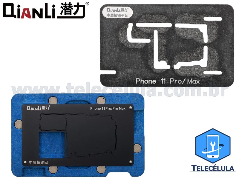 Sem Imagem - MESA REBALLING PROFISSIONAL MAGNTICA PARA IPHONE 11 PRO MAX STENCIL QIANLI