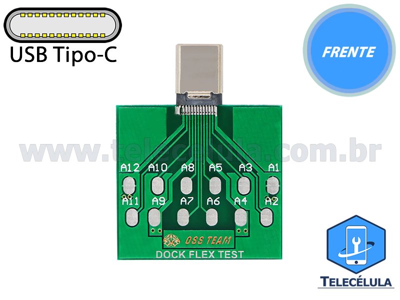 Sem Imagem - ANDROID DOCK TC TEST USB-C PLACA PARA ANLISE DE FALHAS ANDROID PELO SMB E SMARTCURV