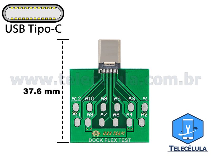 Sem Imagem - ANDROID DOCK TC TEST USB-C PLACA PARA ANLISE DE FALHAS ANDROID PELO SMB E SMARTCURV