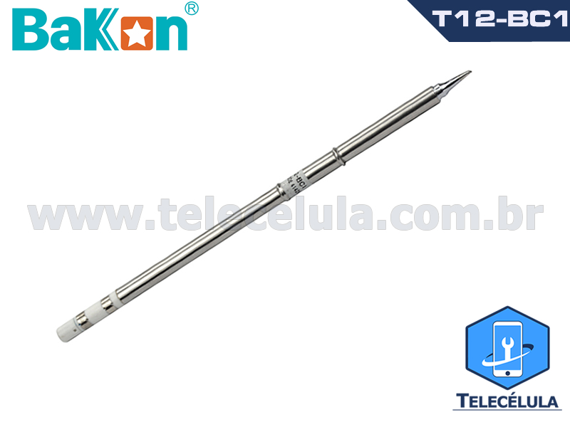 Sem Imagem - PONTA COM RESISTNCIA FERRO DE SOLDA BAKON, SGER, QUICKO, HAKKO T12 BC1, T12-BC1 COMPLETO ORIGINAL