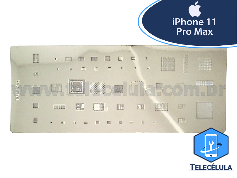 Sem Imagem - STENCIL DE RETRABALHO PARA REBALLING BGA IPHONE 11 PRO MAX