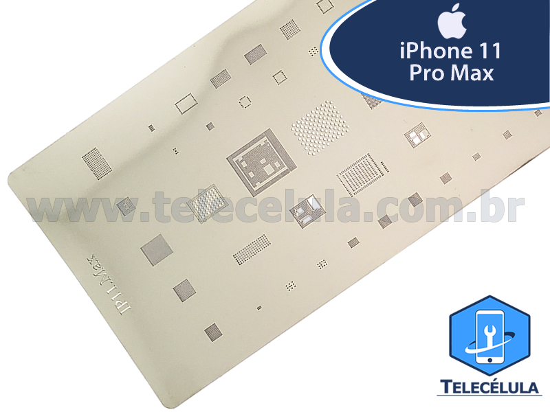 Sem Imagem - STENCIL DE RETRABALHO PARA REBALLING BGA IPHONE 11 PRO MAX