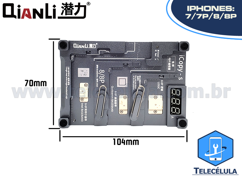 Sem Imagem - NOVO ICOPY-S LEITOR E GRAVADOR DE EEPROM LGICA, MODELO (4 EM 1) 7, 7P, 8, 8P IDEAL PARA SWAP BOARD