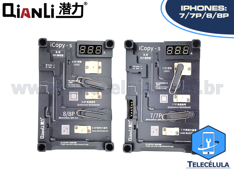 Sem Imagem - NOVO ICOPY-S LEITOR E GRAVADOR DE EEPROM LGICA, MODELO (4 EM 1) 7, 7P, 8, 8P IDEAL PARA SWAP BOARD