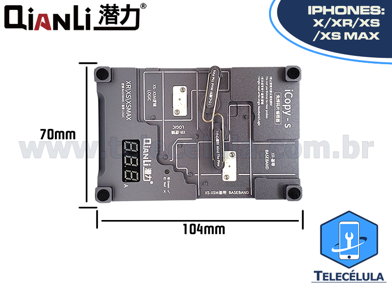 Sem Imagem - NOVO ICOPY-S LEITOR E GRAVADOR DE EEPROM LGICA (4 EM 1) X, XR, XS, XS MX IDEAL PARA SWAP BOARD