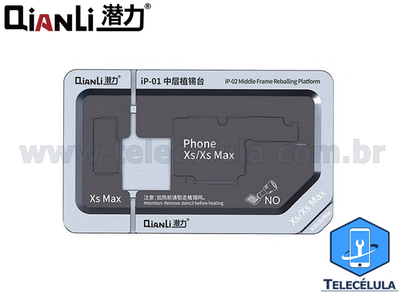 Sem Imagem - MESA IREBALL IP-01 PROFISSIONAL MAGNTICA PARA IPHONE SERIES X, XS, XS MAX STENCIL QIANLI