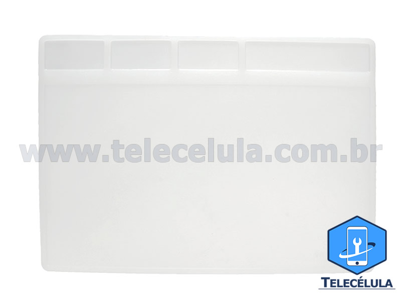 Sem Imagem - MANTA DE SILICONE S110 RESISTENTE A TEMPERATURA E ANTIESTTICA ESD 28CM X 20CM BRANCA