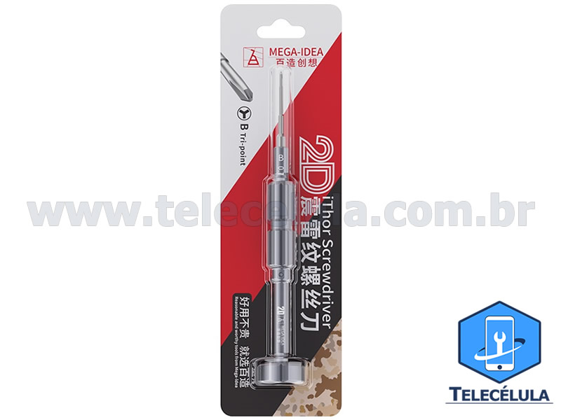Sem Imagem - ITHOR CHAVE MEGA IDEIA 2D - B - TRI POINT, TRIPOINT Y X 25MM DESMONTAGEM APPLE IPHONE PROFISSIONAL