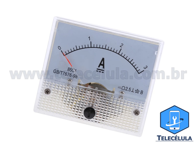 Sem Imagem - AMPERMETRO ANALGICO 85C1 (0-3.0 AMPER) DC PARA REPARO AVANADO EM CPU