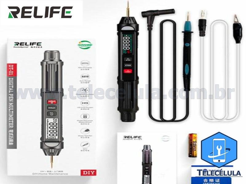 Sem Imagem - MULTMETRO DIGITAL AUTOMTICO PEN DT-01 RELIFE IDEAL TESTE EM CPU