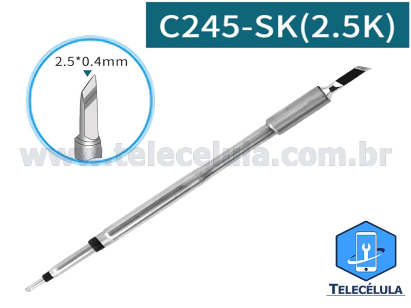 Sem Imagem - PONTA FACA COM RESISTNCIA PARA FERRO DE SOLDA PADRO C245, MECHANIC C245-SK