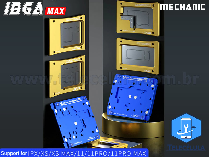 Sem Imagem - MESA IBGA MAX REBALLING MECHANIC MAGNTICA APPLE IPHONE X, XS, XS MAX 11, 11 PRO,11 PRO MAX