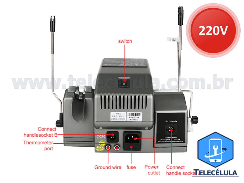 Sem Imagem - ESTAO SOLDA SUGON T-3602, T3602 DUPLA 01 PONTA JBC C210 MINI E 01 PONTA C115 NANO , 120W X 220 VAC