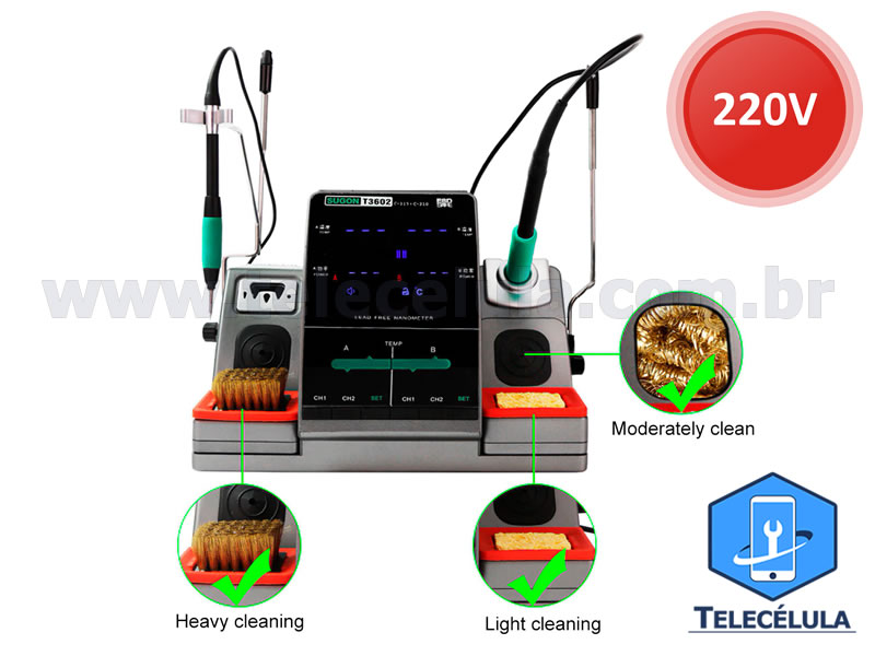 Sem Imagem - ESTAO SOLDA SUGON T-3602, T3602 DUPLA 01 PONTA JBC C210 MINI E 01 PONTA C115 NANO , 120W X 220 VAC