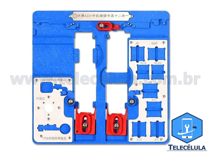 Sem Imagem - SUPORTE MIJING A22+ PARA PLACA PRINCIPAL IPHONE 5S, 6, 6S, 6SP, 7, 7P, 8, 8P, XR