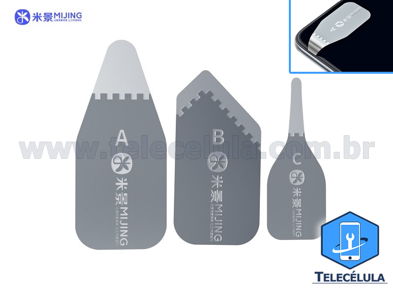 Sem Imagem - ESPTULAS MIJING ABC AO INOX ULTRA FINA DESMONTAGEM SMARTPHONES, TABLET, IPADS, IWATCH, ETC