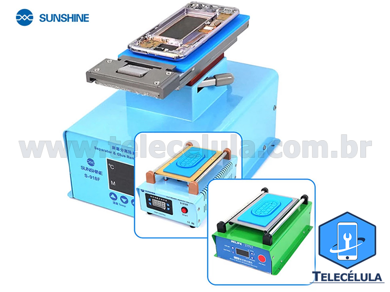 Sem Imagem - MANTA DE SILICONE SUNSHINE RESISTENTE A TEMPERATURA PARA SEPARADORA DE LCD 16.4CM X 8CM AZUL SS004S