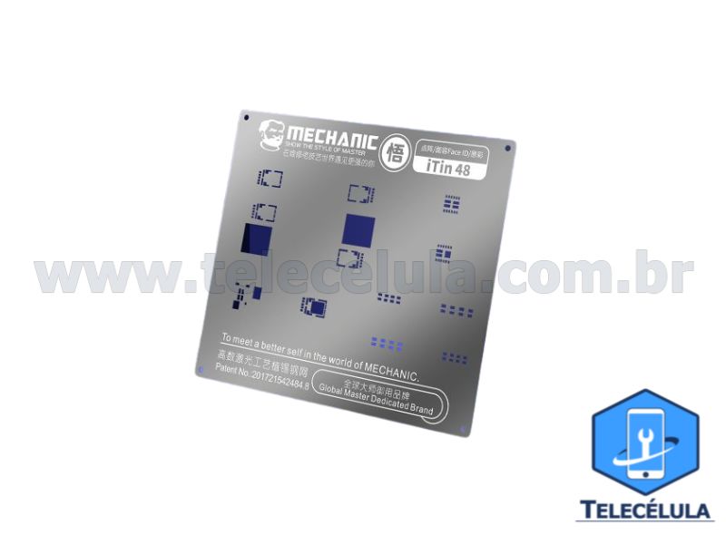 Sem Imagem - STENCIL MECHANIC RETRABALHO FACE ID DOT E FLOOD IPHONE ITIN 48