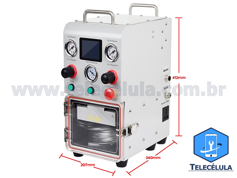 Sem Imagem - KIT PROFISSIONAL FULL 5 EM 1 LAMINADORA X1 PRO, TIRA BOLHA, SEPARADORA, COMPRESSOR, BOMBA V�CUO 220V