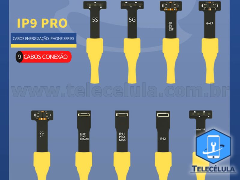 Sem Imagem - NOVO CABO MECHANIC IP POWER IP9 PRO IPHONES 5 AO 12 PRO MAX E IPAD MINI 1 AO 4