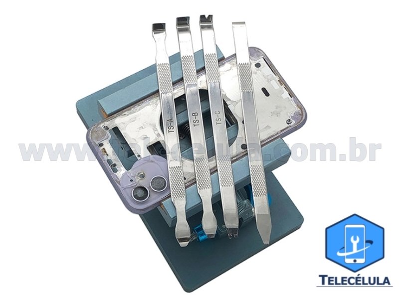 Sem Imagem - KIT DE 04 ESPTULAS CROWBAR EM METAL PARA DESMONTAGEM SMARTPHONES USO GERAL MODELO XHZC - 125