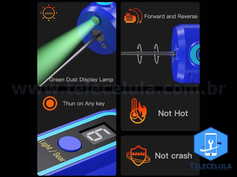 Sem Imagem - RETFICA MECHANIC IR14ET REMOO DE OCA + LED DETECTOR DE POEIRA, RECARREGVEL!