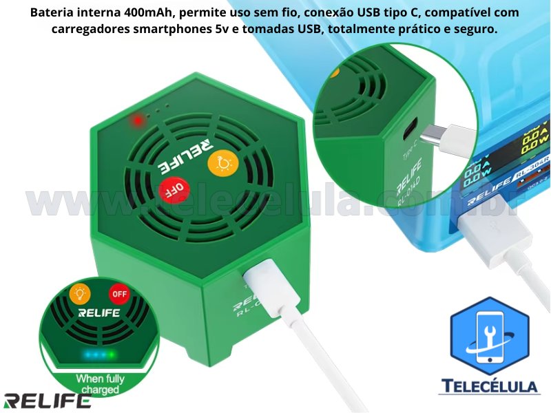 Sem Imagem - LMPADA INTELIGENTE LED RELIFE RL-014D UV PARA CURA DE COLA SOLDER MASK, SOLDER PCB