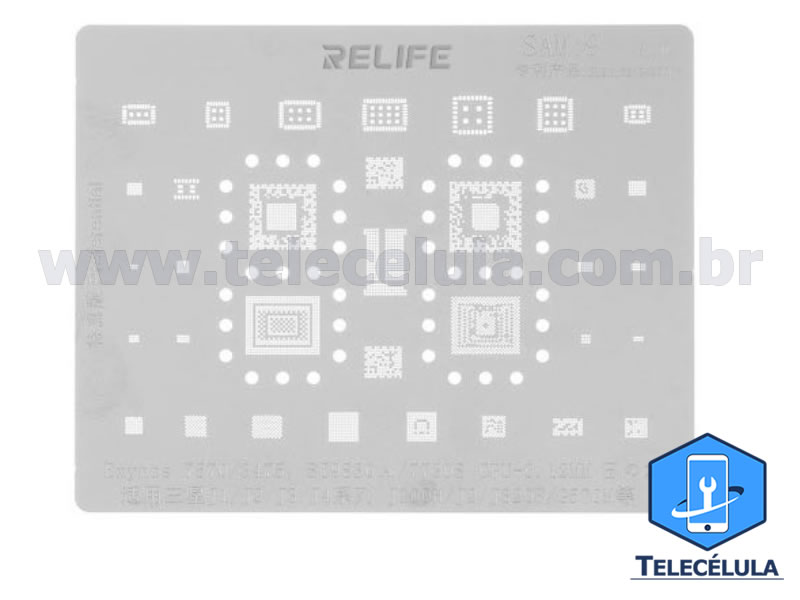 Sem Imagem - STENCIL RETRABALHO RELIFE PARA SAMSUNG SAM9 EXYNOS J1, J2, J3, J4, J100H, J320F, G570M CPU E OUTROS