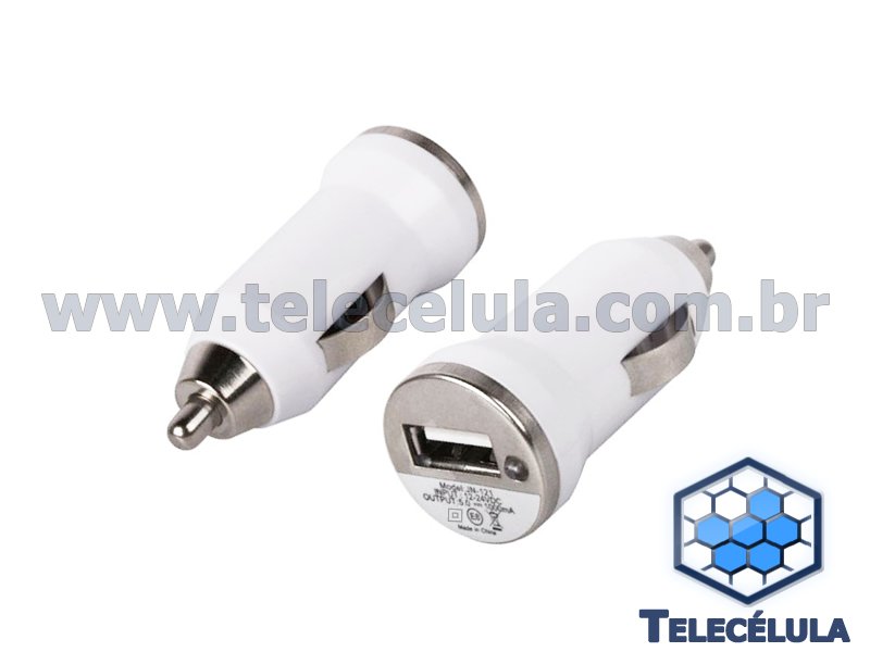 Sem Imagem - ADAPTADOR USB UNIVERSAL SMART PARA CARRO 12-24V 1 AMPERE REAL, APARELHOS CELULARES, GPS, ETC.