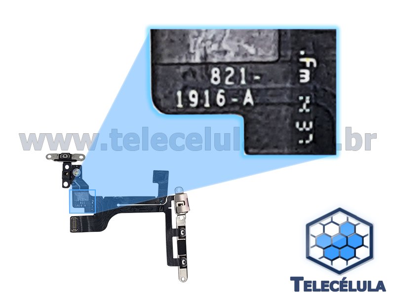 Sem Imagem - FLEX CABLE DAS TECLAS DE VOLUME E BOTO POWER PARA IPHONE 5C ORIGINAL 821-1916A