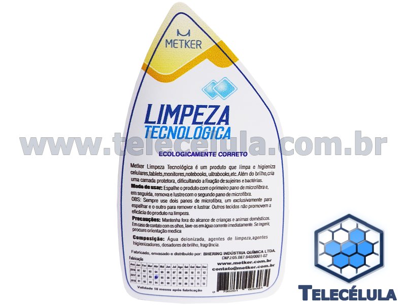 Sem Imagem - LIMPA TELAS METKER, LIMPEZA, BRILHO E ESSNCIA PERFEITAS PARA TELA LCD COM 500ML.