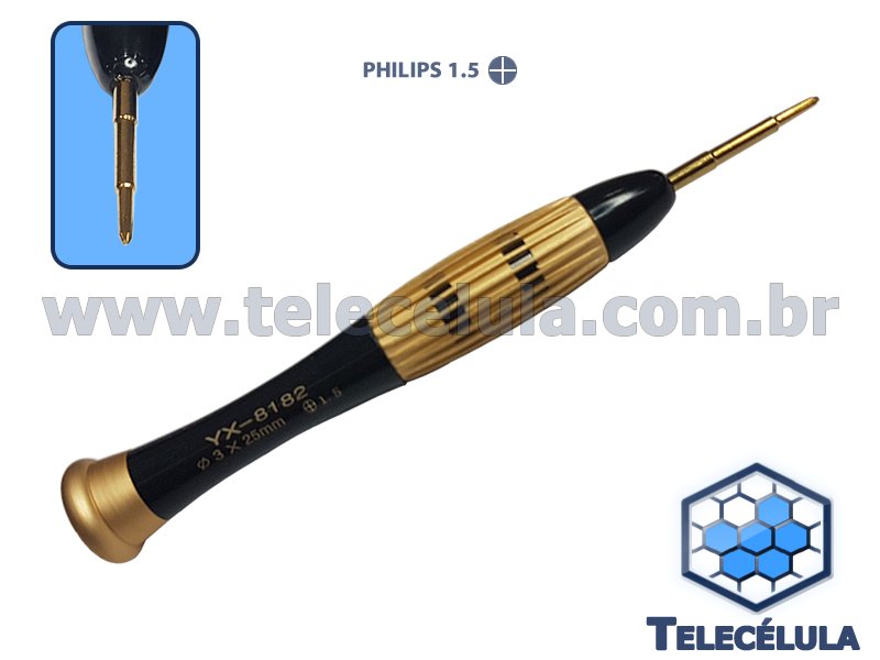 Sem Imagem - KIT DE 02 CHAVES GOLD (PENTALOBE 0.8 / PHILIPS 1.5 ) PROFISSIONAL + ESPTULA METLICA