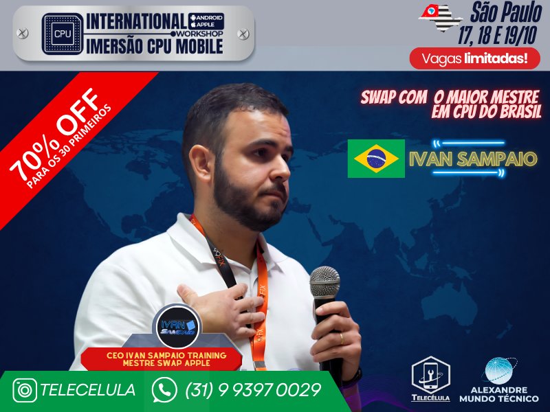 Sem Imagem - WORKSHOP INTERNATIONAL IMERSO CPU MOBILE ANDROID E APPLE 2025 - DIAS 17, 18 E 19/10 EM SO PAULO
