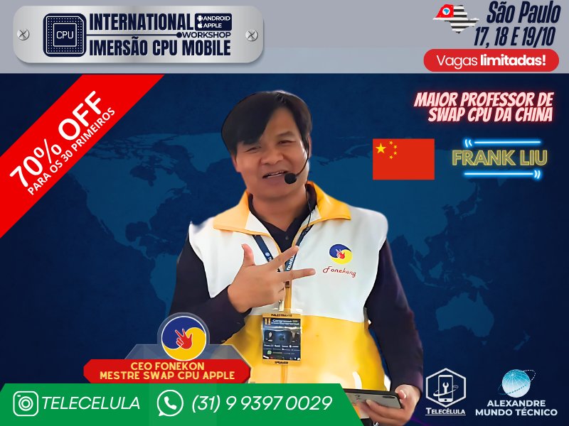 Sem Imagem - WORKSHOP INTERNATIONAL IMERSO CPU MOBILE ANDROID E APPLE 2025 - DIAS 17, 18 E 19/10 EM SO PAULO