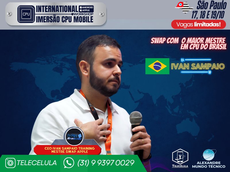 Sem Imagem - WORKSHOP INTERNATIONAL IMERSO CPU MOBILE ANDROID E APPLE 2025 - DIAS 17, 18 E 19/10 EM SO PAULO