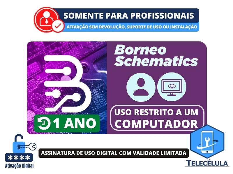 Sem Imagem - BORNEO SCHEMATICS - ACESSO 1 ANO DIAGRAMAS DINMICOS, SOLUES DEFEITOS, LAYOUTS ANDROID - 1PC ATIVO