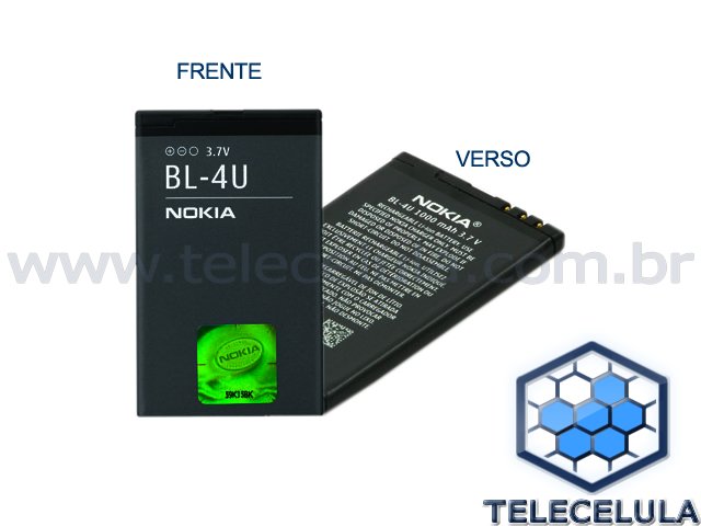 Sem Imagem - BATERIA BL-4U COMPATVEL COM NOKIA 500, 3120C, 5300, 5530, 5730, 6216, 6600I, 6600, 8800, E66, E75