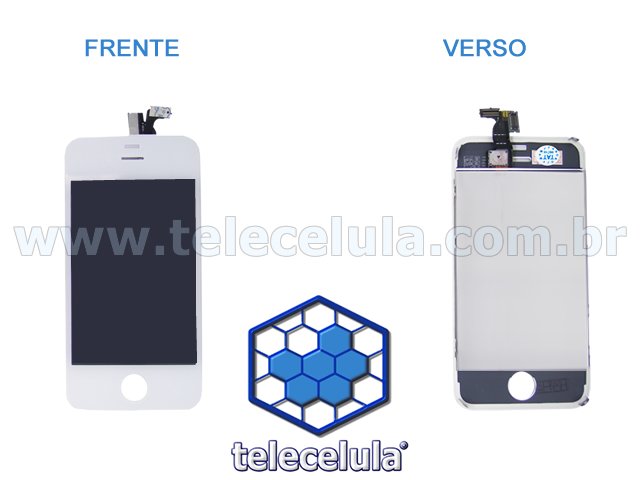 Sem Imagem - LCD COMPATVEL COM APPLE IPHONE 4 COM TOUCH SCREEN BRANCO GENRICO