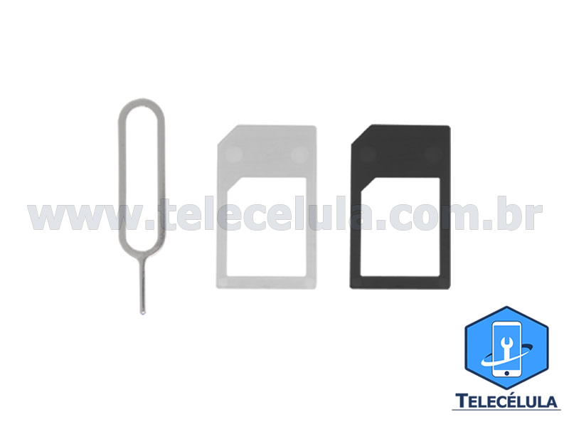 Sem Imagem - ADAPTADOR DE MICRO SIM CARD PARA IPHONE 4 PARA 3G, 3GS, IPAD, SAMSUNG, MOTOROLA, LG, ETC...