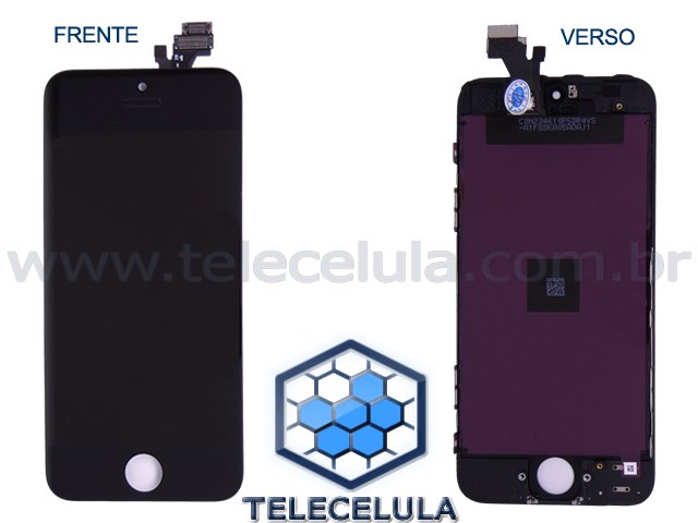 Sem Imagem - DISPLAY LCD COMPATVEL COM APPLE IPHONE 5 COM TOUCH PRETO GENRICO